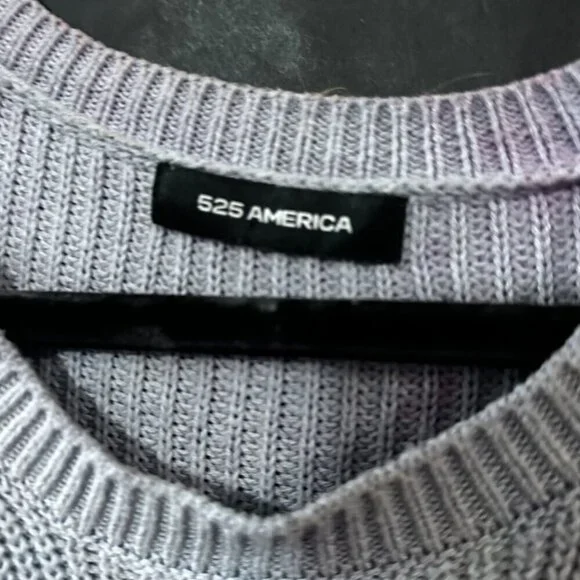 525 America Red Sweater Cotton Tie Dyed Handmade Size Large Long Sleeve Crew - Picture 3 of 5